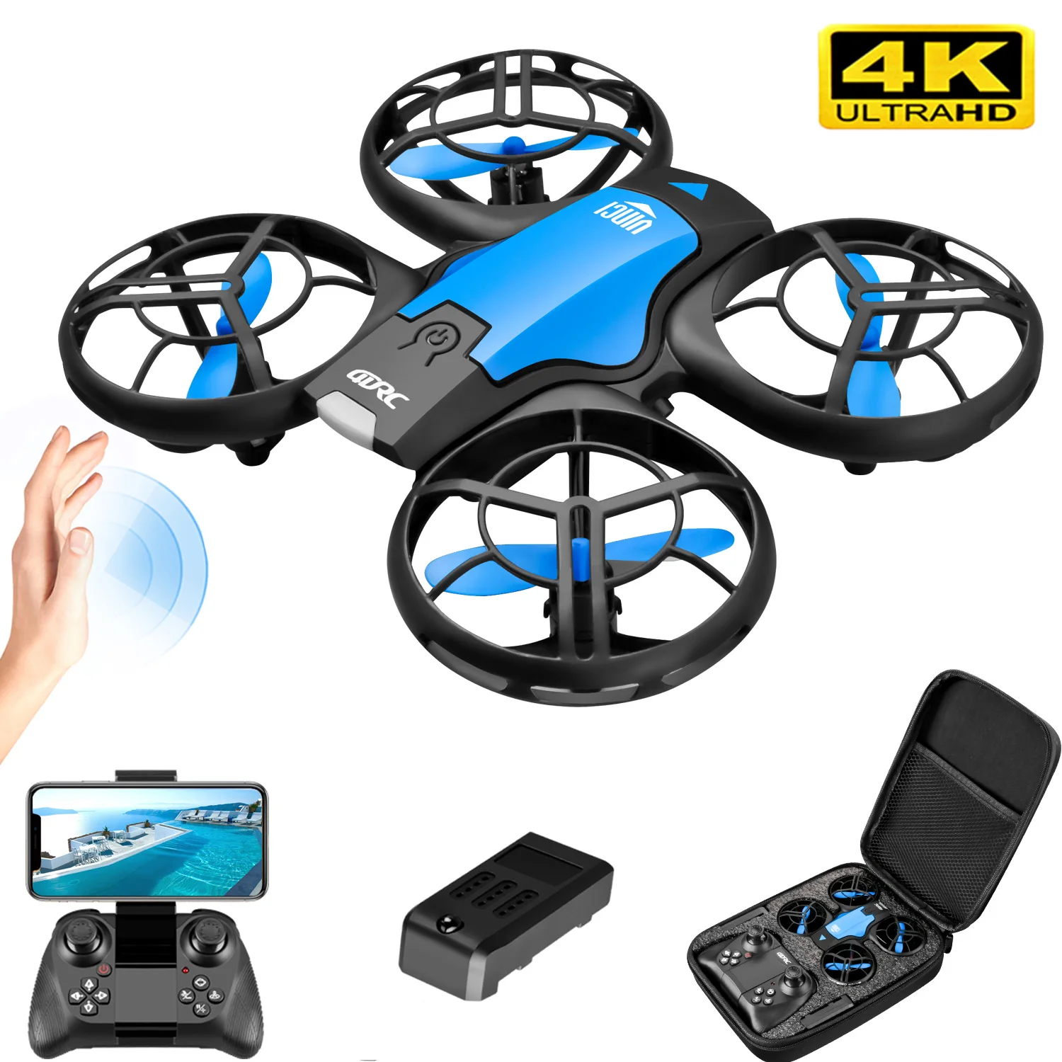 V8 New Mini Drone 4K Professio - Rc Helicopter Electric 评论和价格