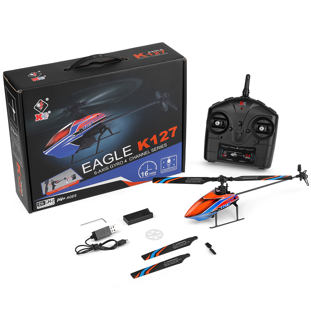 WLtoys XK K127 2.4G 4CH 6-Aixs - Rc Helicopter Nitro 评论和价格